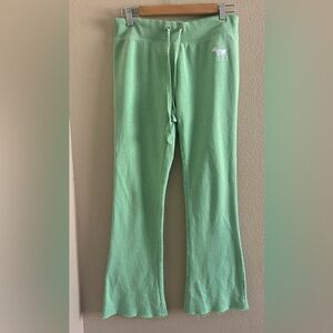 PINK Victoria's Secret Green Wide Leg Pants